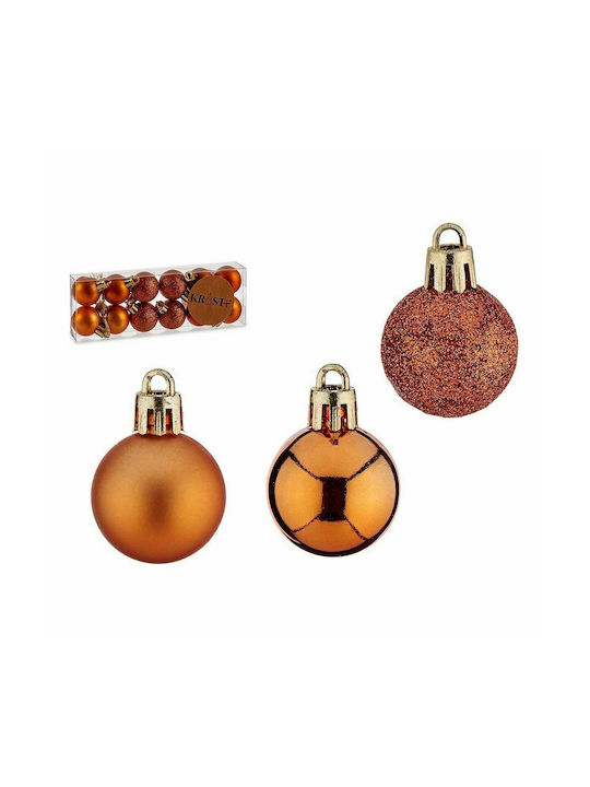 Krist+ Ornament de Crăciun Set Plastic Orange 7x6buc