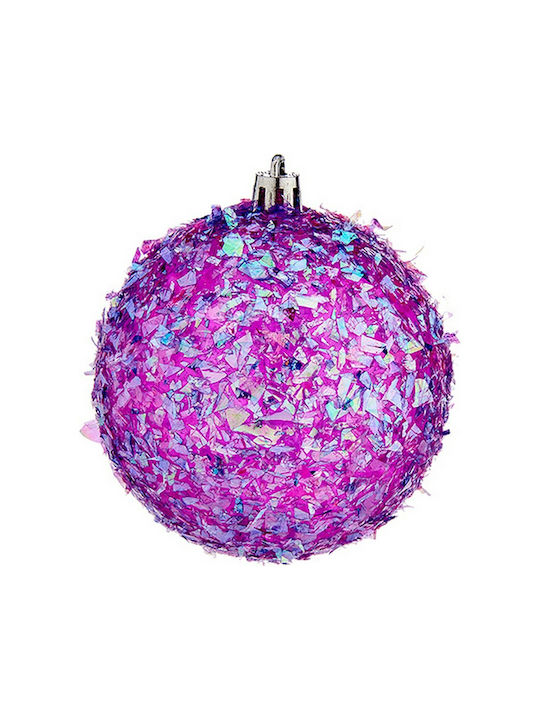 Krist+ Christmas Plastic Ball Ornament Purple 8cm