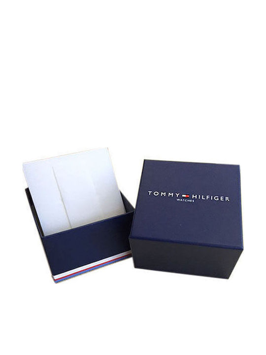Tommy Hilfiger Jordan Ανδρικό Ρολόι 43mm Χρονογράφος Μπαταρίας με Ασημί Ατσάλινο Μπρασελέ