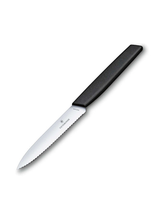 Victorinox Swiss Modern Messer Allgemeine Verwendung aus Edelstahl Black 10cm 6.9003.10W 1Stück