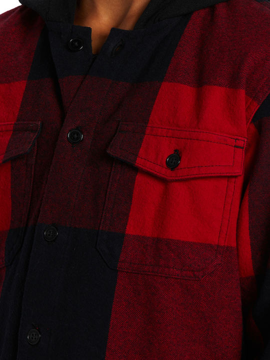 Kinder Geprüft Hemd Langarm XRKR/CHILI PEPPER/ BLACK PLAID Ruckus