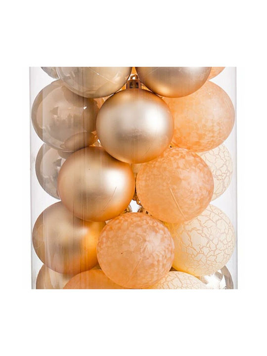 BigBuy Christmas Ball Ornament Gold 6cm 40pcs