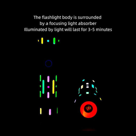 Rechargeable Flashlight LED with Maximum Brightness 4000lm Black