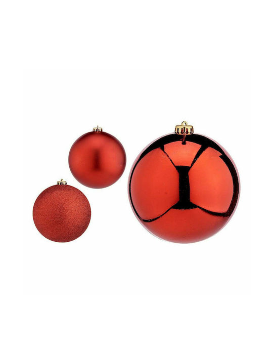 Krist+ Ornament de Crăciun Set Plastic Red 16x15buc Set de 4buc