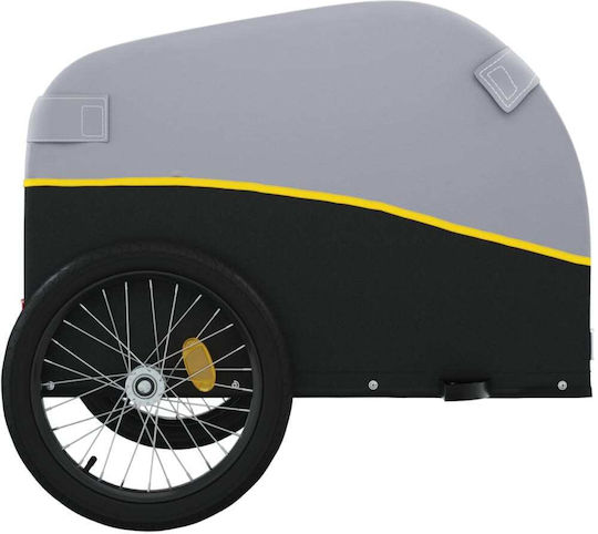 Vidaxl Bicycle Trailer Black Yellow 45 Kilograms Iron