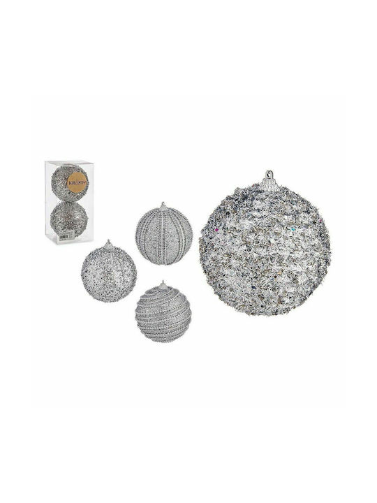 Krist+ Ornament de Crăciun Set Plastic Silver 10buc