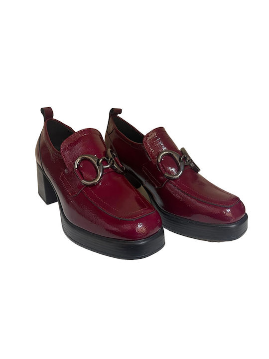 Wikers Leather Burgundy Heels