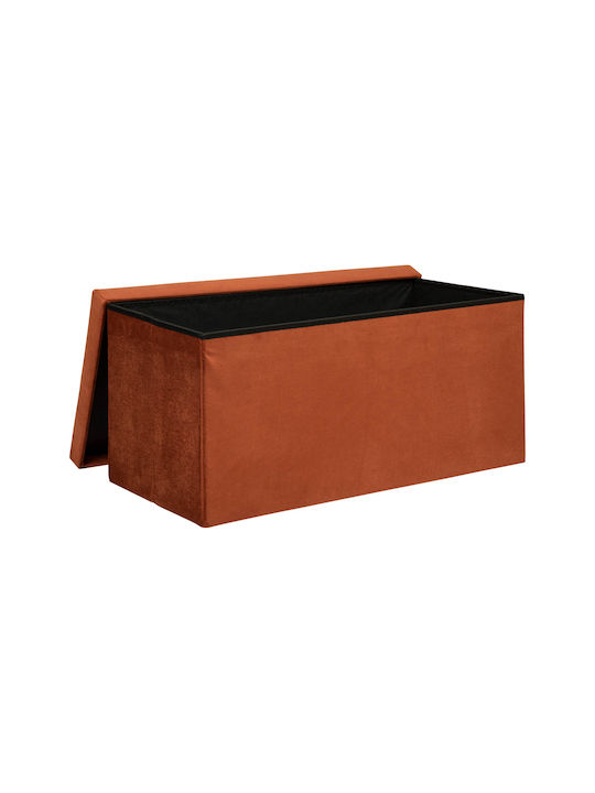 Stool Bench Stool With Storage Space Upholstered with Velvet A-s Liloy Ambre 76x38x38cm