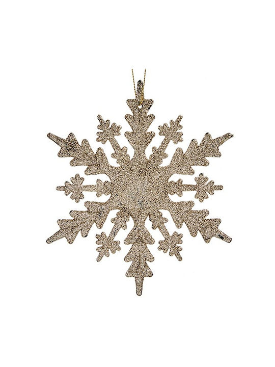 Krist+ Christmas Plastic Snowflake Ornament Ecru 15x15cm 24pcs