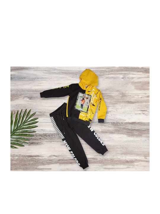 Babydom Kids Sweatpants Set Yellow 2pcs