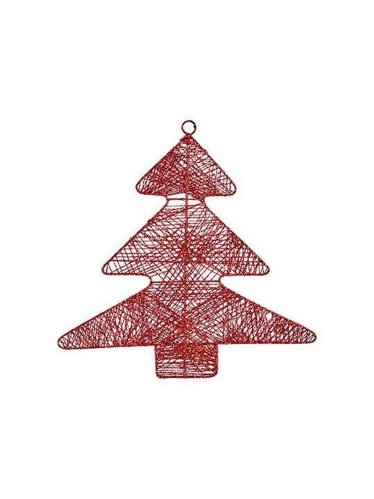 Krist+ Christmas Metallic Tree Ornament Red 36.7cm