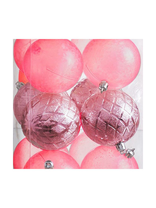 BigBuy Christmas Ball Ornament Red 8cm 20pcs