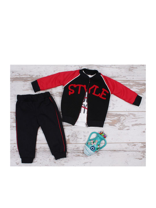 Babydom Kids Sweatpants Set Black 2pcs