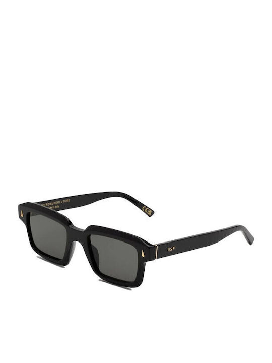 Retrosuperfuture Unisex Ochelari de soare cu Negru Cadru și Negru Lentilă GIARDINO-YA3