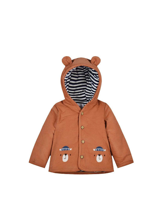 Energiers Kids Casual Jacket with Hood Coffee