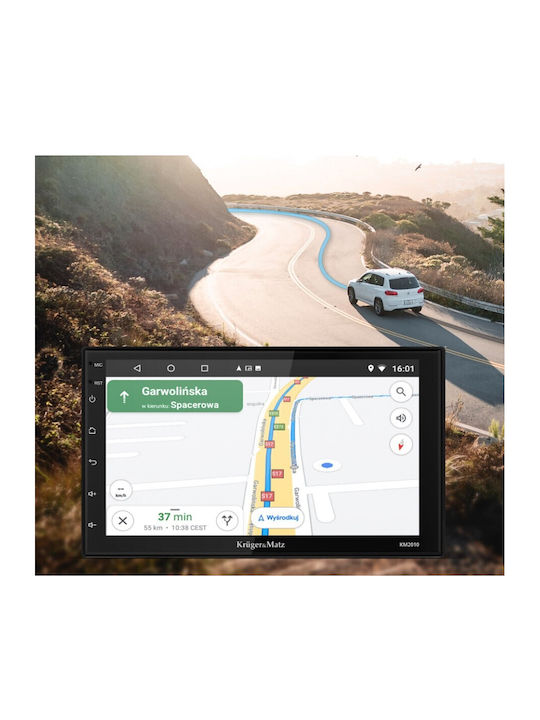 Kruger & Matz Автомобилна Аудио Система 2DIN (Блутут/USB/WiFi/GPS/Apple-Carplay/Android-Auto) с Тъчскрийн 7"