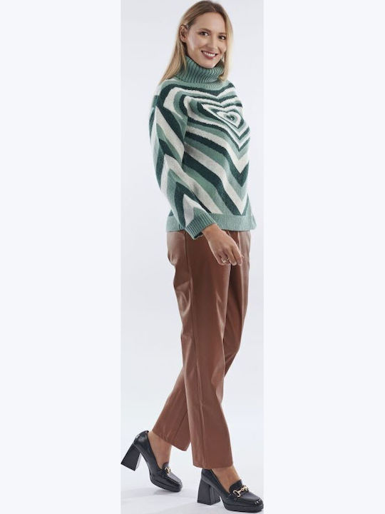 Damen Langarm Pullover mit V-Ausschnitt Pink