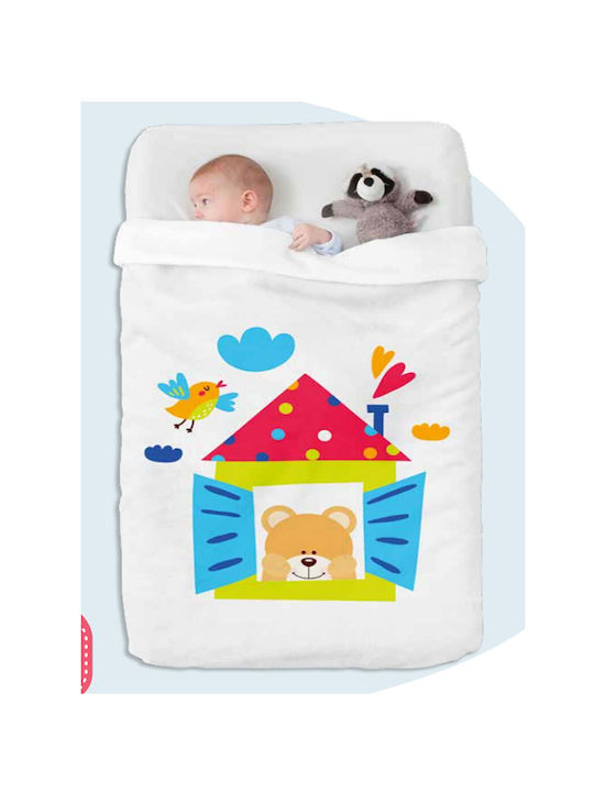 Manterol Casa Κουβέρτα Κούνιας Baby Happy 110x140εκ.