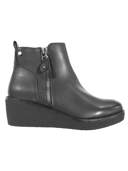 Ustyle Women's Ankle Boots Platform Black