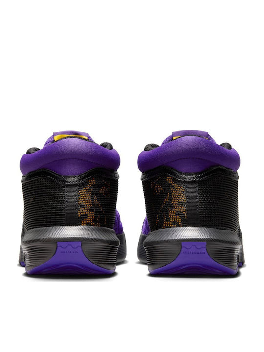 LeBron Witness 8 Ψηλά Μπασκετικά Παπούτσια Μαύρο / Field Purple / University Gold