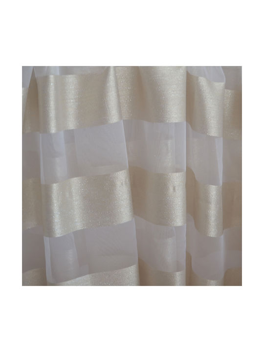 Saray Home Κουρτίνα με Τρέσα Λευκή 280x300εκ.