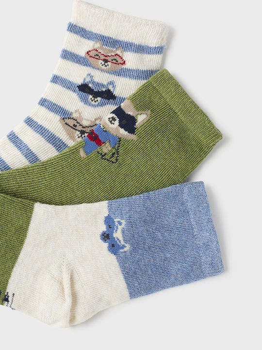 Mayoral Kids' Socks Green 3 Pairs