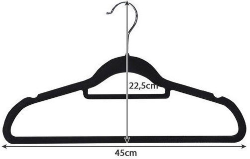 Ruhhy Clothes Hanger Black 22536 20pcs