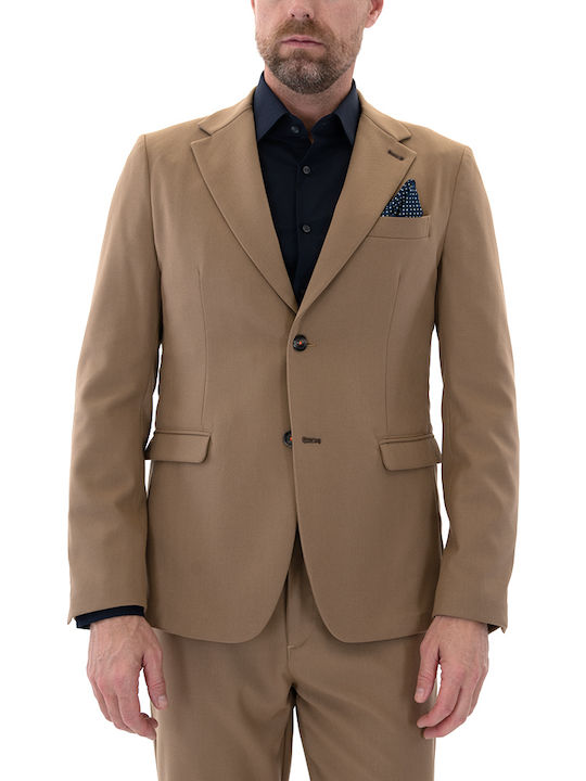 Block Men's Suit Jacket Camel