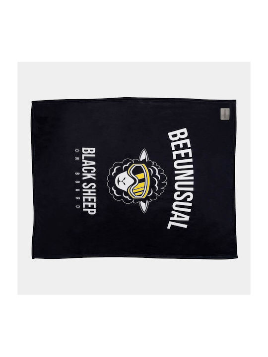 Bee. Unusual. Black Sheep Κουβέρτα Fleece Καναπέ 127x152εκ. Black
