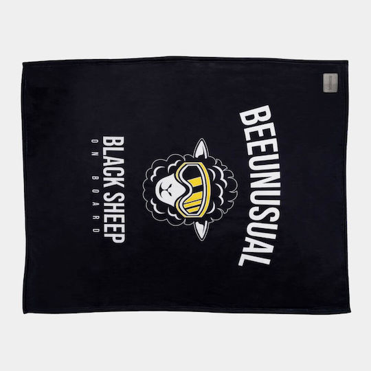 Bee. Unusual. Black Sheep Decke Fleece Couch 127x152cm Black