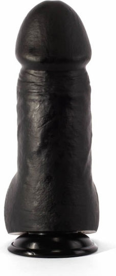X-Men Dildo cu Testicule și Ventuză Negru 27cm