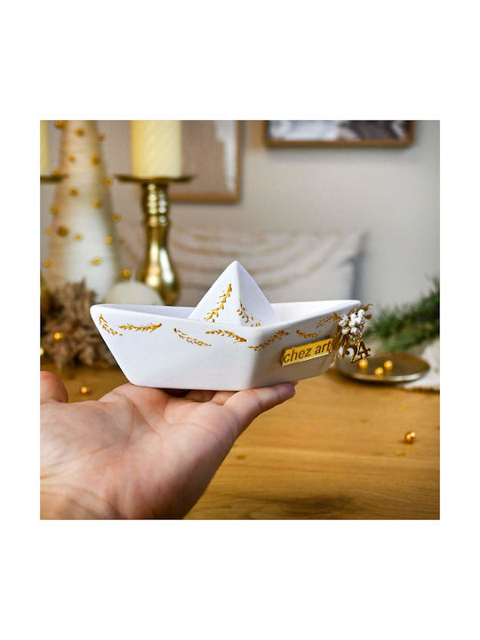 Chez Art Lucky Charm Boat Ceramic 7x15.5cm 1pcs