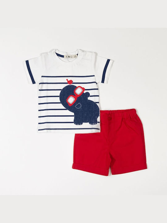 EMC Kids Set with Shorts Summer 2pcs Red