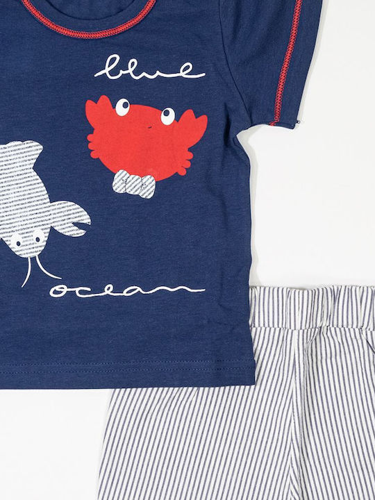 Kinderbekleidungssets mit Sommer Shorts 2Stücke Blau