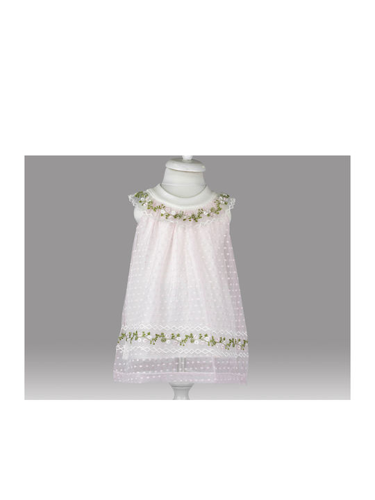 Babydom Kids Dress Tulle Polka Dot White