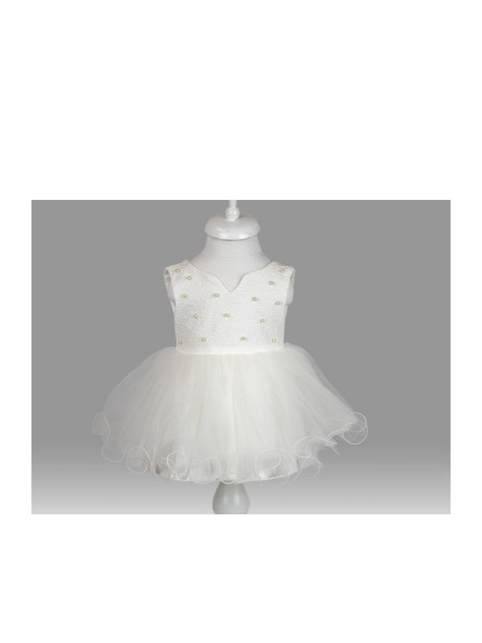 Babydom Rochie pentru Copii Din Tulle Alb