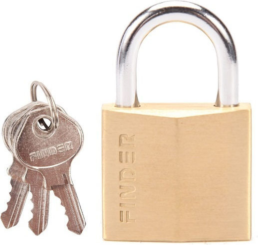 Finder Bronze Padlock Brass with Key 50mm 1pcs