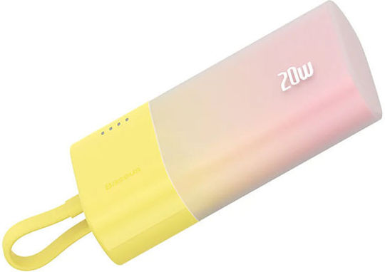 Baseus Popsicle Power Bank 5200mAh 20W Κίτρινο