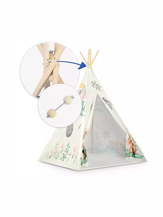 Nukido Kids Indian Teepee Play Tent for 3+ years Ecru