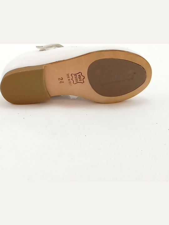 Παιδικές Μπαλαρίνες mit Bügel- und Schleifenverschluss Leder Beige