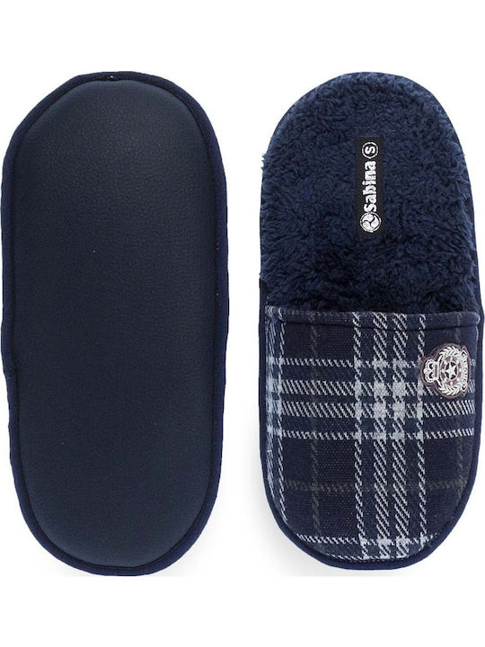 Papuci bărbați iarna Blue