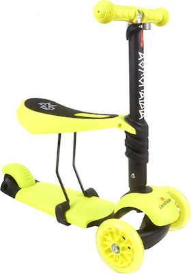 Athlopaidia Kinderroller 3-Rad mit Sitz für 3+ Jahre Gelb