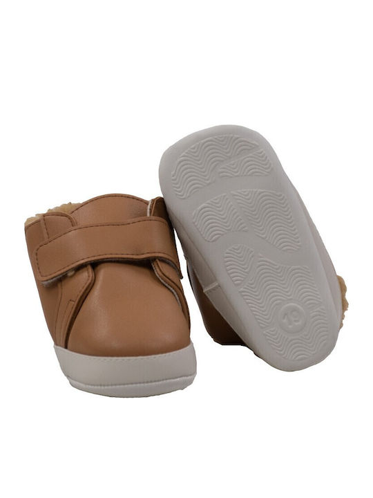 Funny Baby Baby Booties Brown