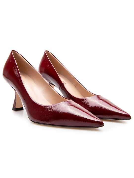 Labrini Patent Leather Burgundy Heels