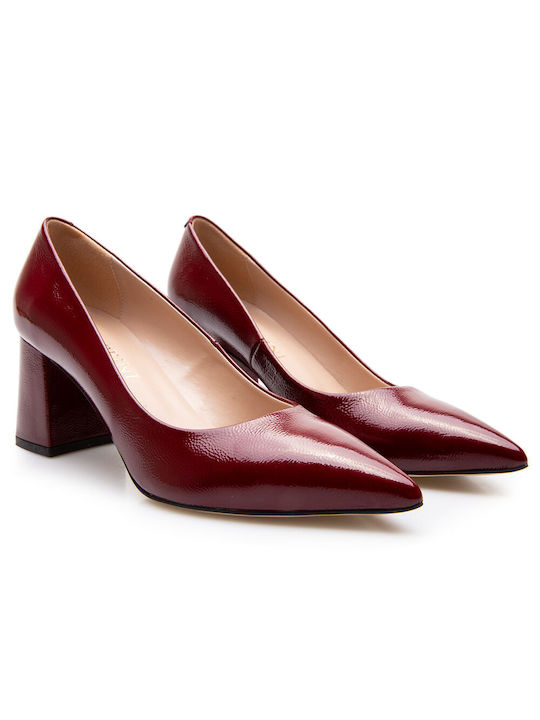 Labrini Patent Leather Burgundy Heels