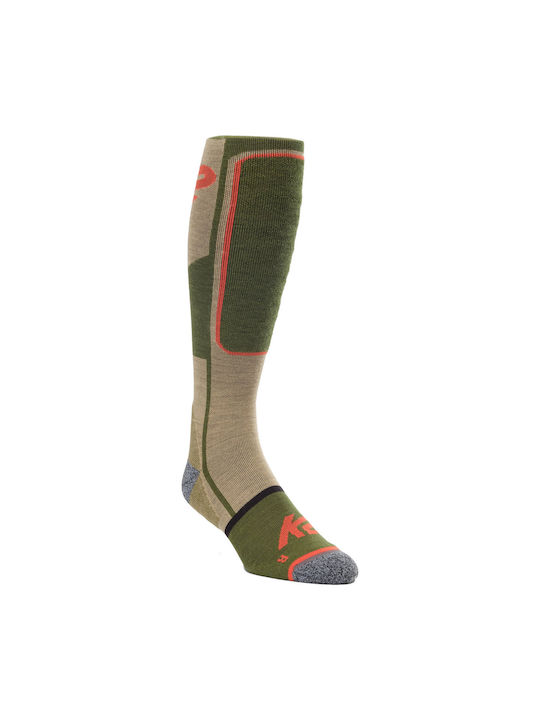 K2 Șosete de schi și snowboard Green 1 Pair