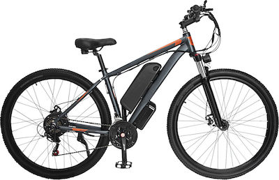 Gunai 29" Gray Electric Trekking Bike with 21 Speeds and Disc Brakes