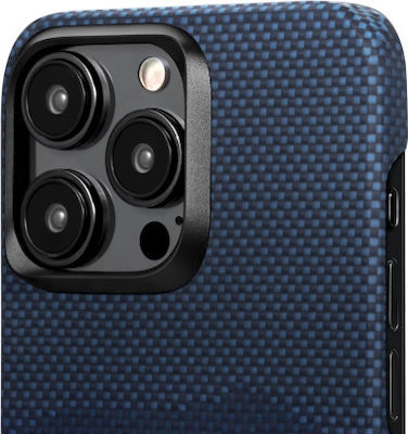 Pitaka Magez Umschlag Rückseite 1.15mm Blau (iPhone 15 Pro)