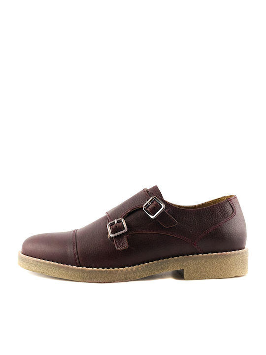 Men's Leather Casual Shoes Burgundy
