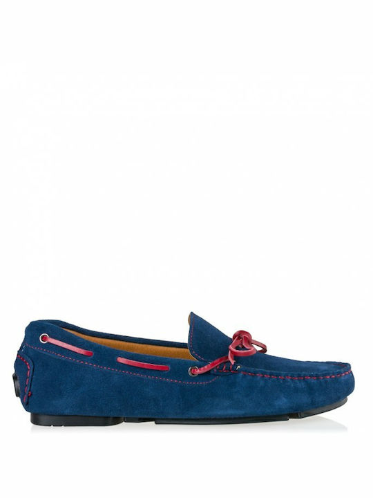 Ego Shoes Men's Leather Moccasins Blue